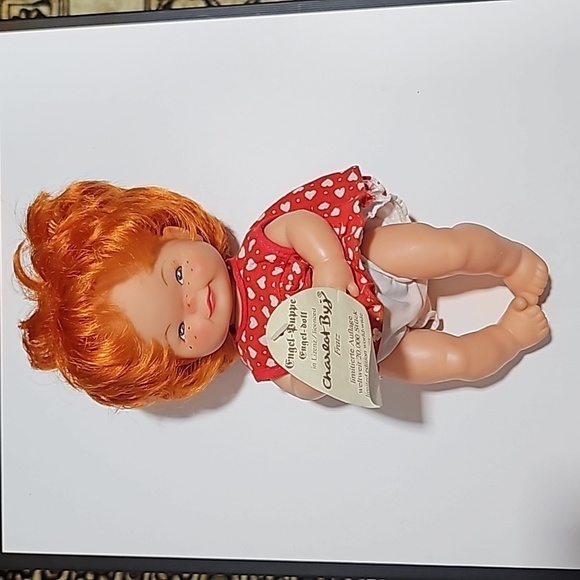 VINTAGE WITH TAGS 1962 GOEBEL Hummel CHARLOT BYJ VINYL DOLL  RED HAIR FRECKLES - Picture 7 of 7